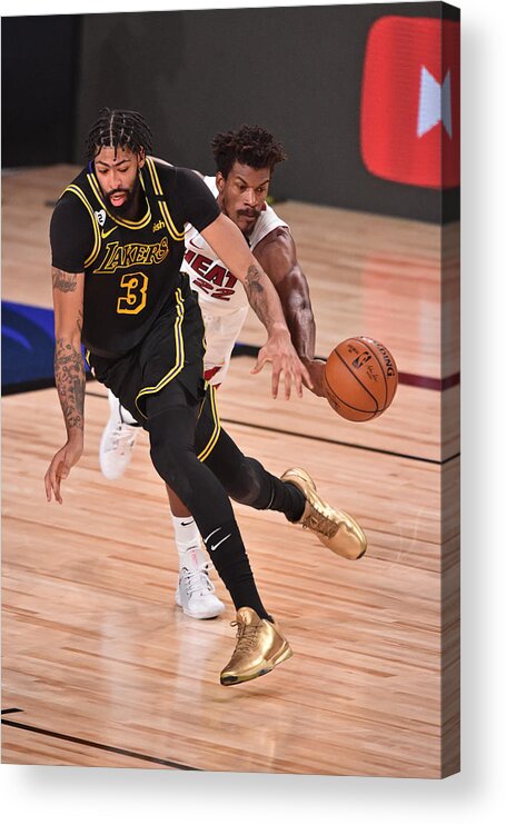 Playoffs Acrylic Print featuring the photograph Jimmy Butler and Anthony Davis by David Dow