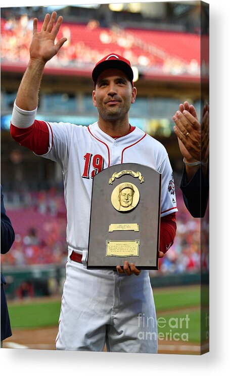 Great American Ball Park Acrylic Print featuring the photograph Joey Votto by Jamie Sabau