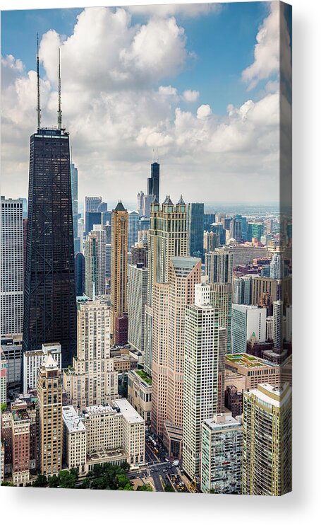 3scape Acrylic Print featuring the photograph John Hancock Building in the Gold Coast by Adam Romanowicz
