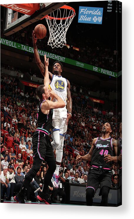 Nba Pro Basketball Acrylic Print featuring the photograph Jordan Bell by Issac Baldizon