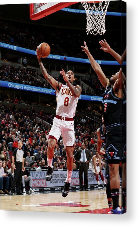 Nba Pro Basketball Acrylic Print featuring the photograph Jordan Clarkson by Gary Dineen