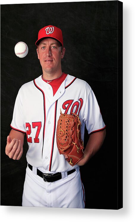 Media Day Acrylic Print featuring the photograph Jordan Zimmermann by Rob Carr