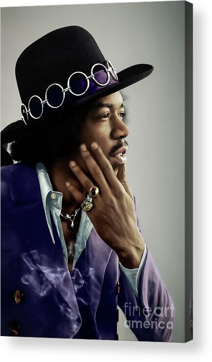 Jimihendrix Acrylic Print featuring the photograph Just Jimi Hendrix by Franchi Torres