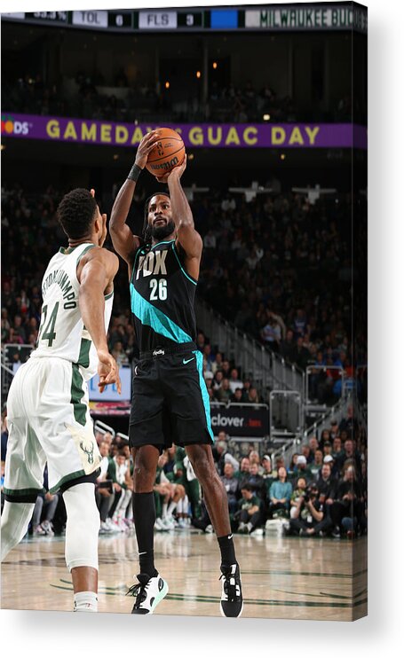 Justise Winslow Acrylic Print featuring the photograph Justise Winslow by Gary Dineen