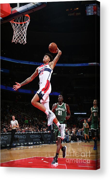 Kelly Oubre Jr Acrylic Print featuring the photograph Kelly Oubre and Tony Snell by Ned Dishman