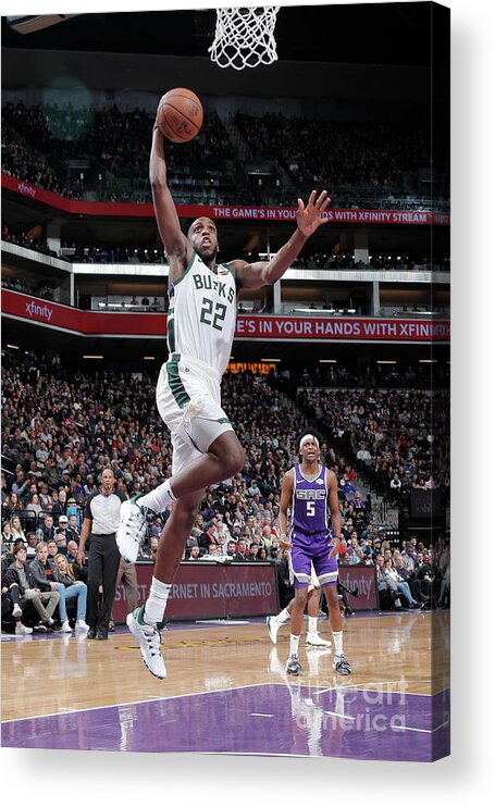 Khris Middleton Acrylic Print featuring the photograph Khris Middleton by Rocky Widner