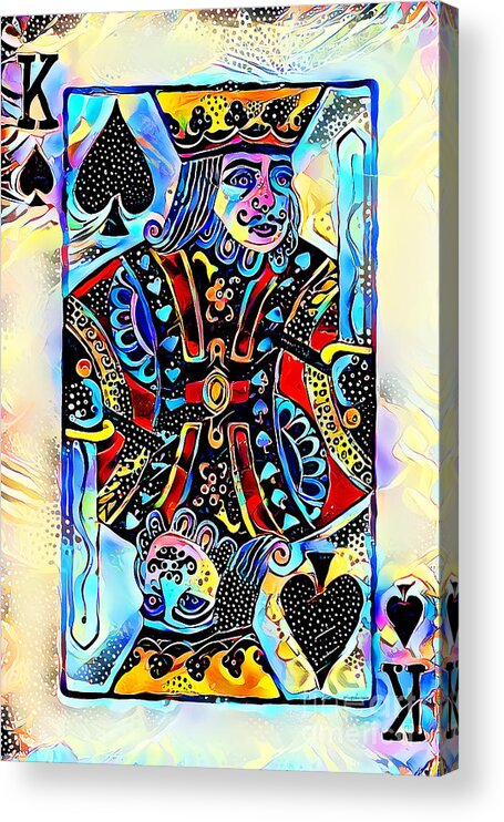 Wingsdomain Acrylic Print featuring the photograph King of Spades 20210122 by Wingsdomain Art and Photography