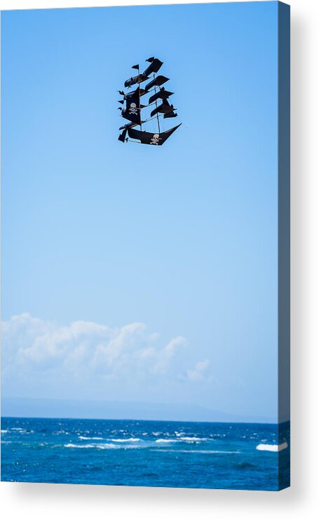 Tranquility Acrylic Print featuring the photograph Kite in the clear sky of Bali by Mauro Tandoi