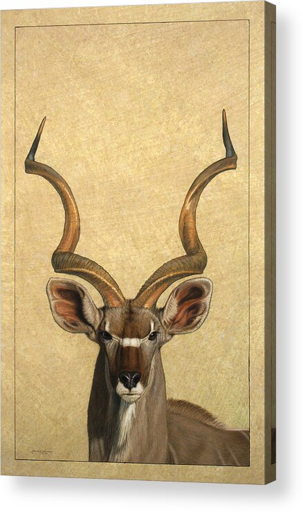 Kudu Acrylic Print featuring the painting Kudu by James W Johnson