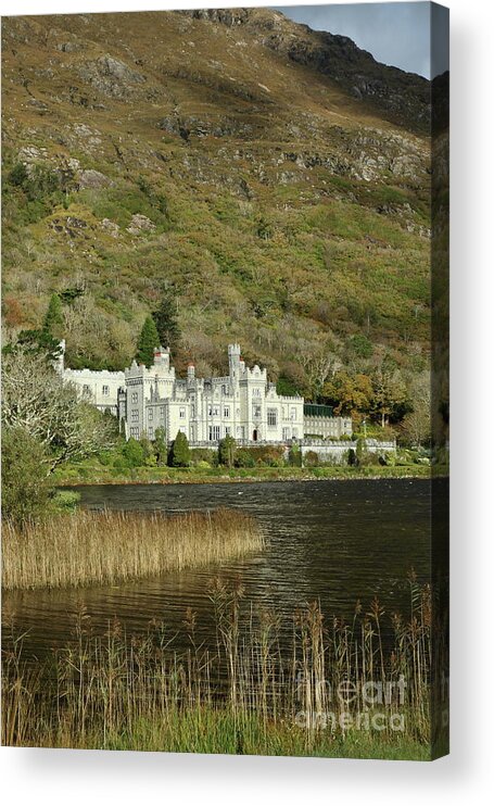 Abbey Castle Lake Mountains Benedictine Monastery Connemara Galway Wildatlanticway Ireland Photography Prints Acrylic Print featuring the photograph Kylemore Abbey by Peter Skelton