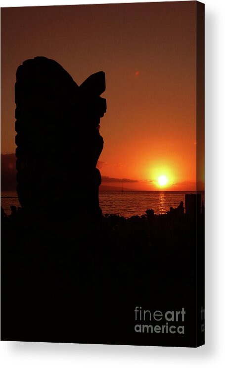 Photography Acrylic Print featuring the photograph Lahaina Sunset 004 by Stephanie Gambini