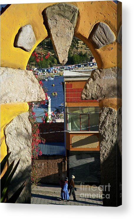 Bolivia Acrylic Print featuring the photograph Lake Titicaca Copacabana, Bolivia by David Little-Smith