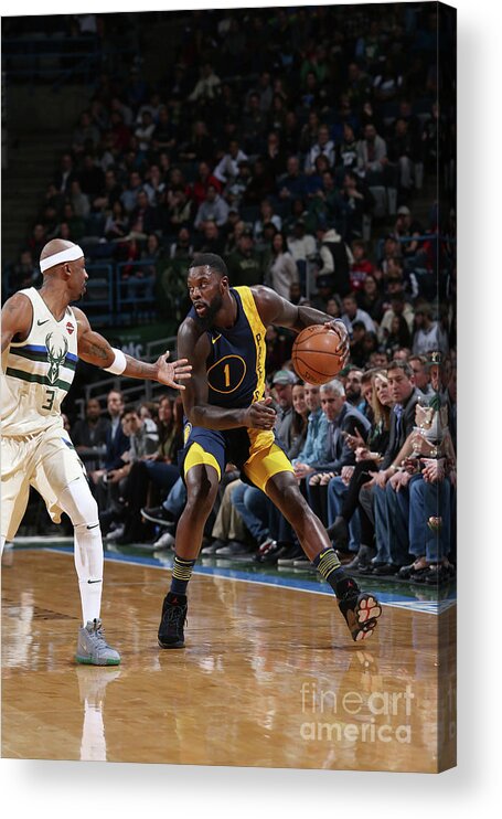 Nba Pro Basketball Acrylic Print featuring the photograph Lance Stephenson by Gary Dineen