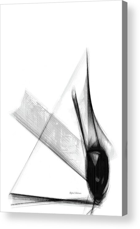 Abstract Acrylic Print featuring the drawing Last Drop by Rafael Salazar