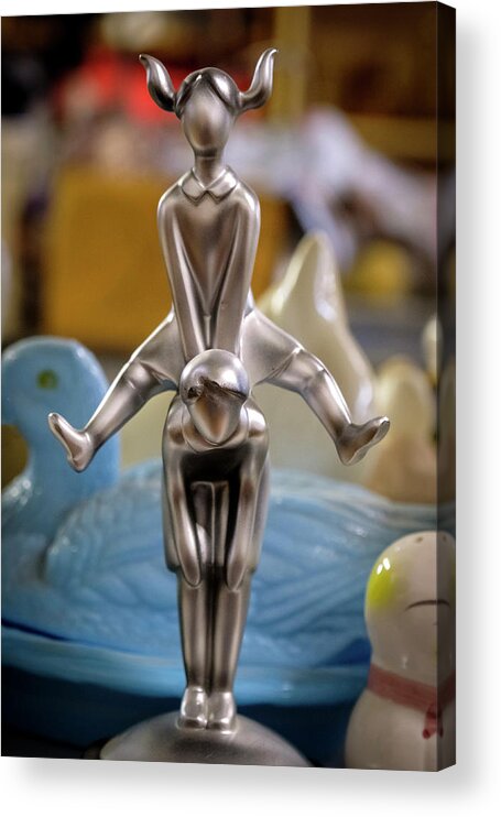 Statue Acrylic Print featuring the photograph Leapfrog Fun by Mary Lee Dereske
