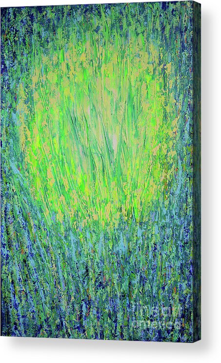 Graphic Acrylic Print featuring the painting Light - Flower by Denys Kuvaiev