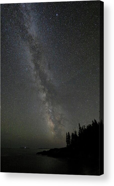 Little Acrylic Print featuring the photograph Little Hunters Beach and the Milky Way by Doolittle Photography and Art