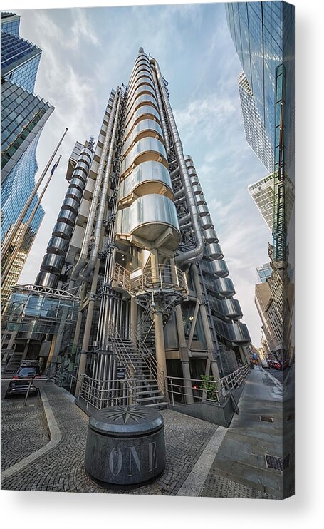 Architecture Acrylic Print featuring the photograph Llyod's Building by Manjik Pictures