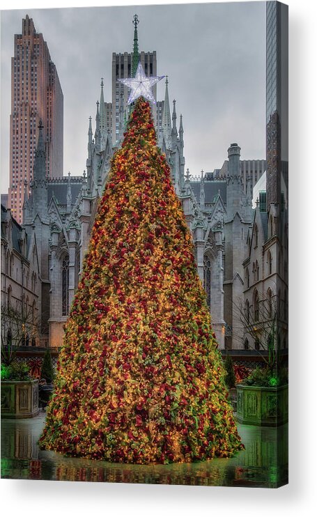 Christmas Acrylic Print featuring the photograph Lotte NY Palace Xmas by Susan Candelario