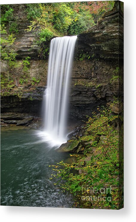Greeter Falls Acrylic Print featuring the photograph Lower Greeter Falls 11 by Phil Perkins