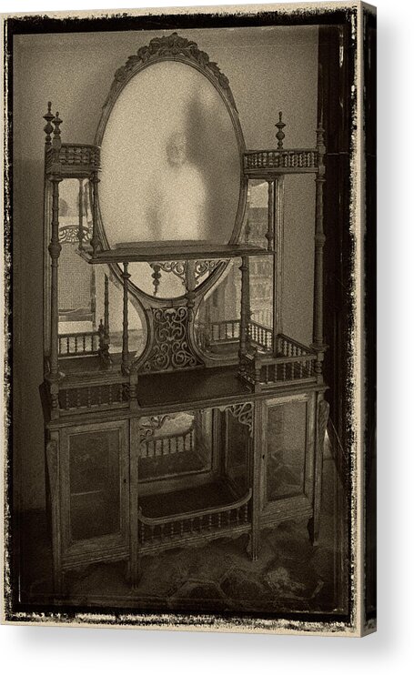 Man Acrylic Print featuring the photograph Man in the Mirror by M Kathleen Warren