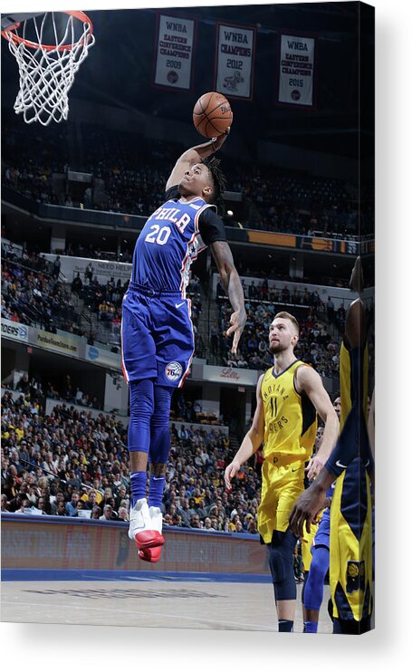 Nba Pro Basketball Acrylic Print featuring the photograph Markelle Fultz by Ron Hoskins