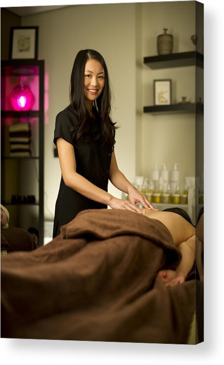 People Acrylic Print featuring the photograph Masseuse by Sturti