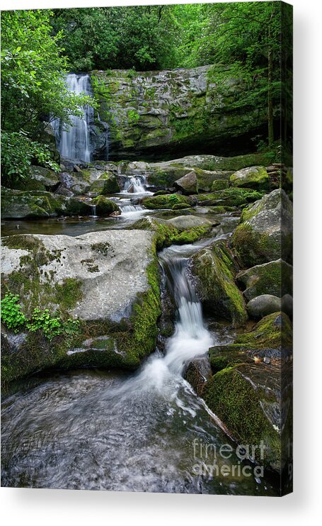 Smoky Mountains Acrylic Print featuring the photograph Meigs Falls 18 by Phil Perkins