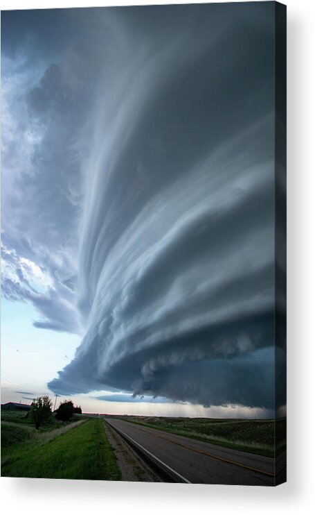 Mesocyclone Acrylic Print featuring the photograph Mesocyclone Vertical by Wesley Aston