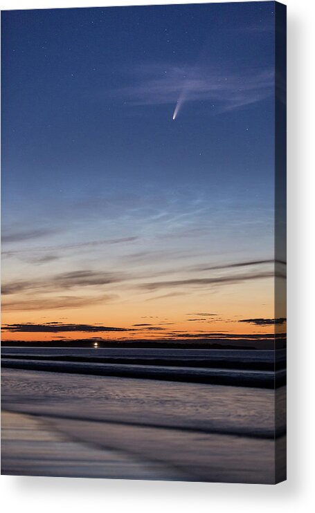 Comet Acrylic Print featuring the photograph Message from the Universe - the Comet NEOWISE by Anita Nicholson