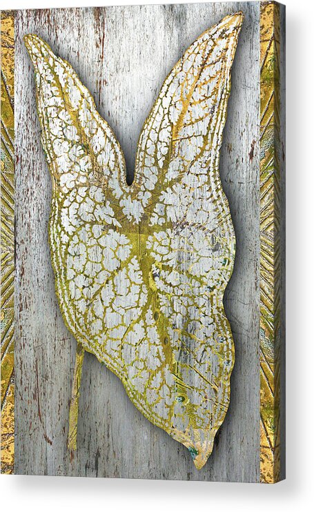 1800s Acrylic Print featuring the painting Metal Metallic Gold Silver Leaf 2 by Tony Rubino
