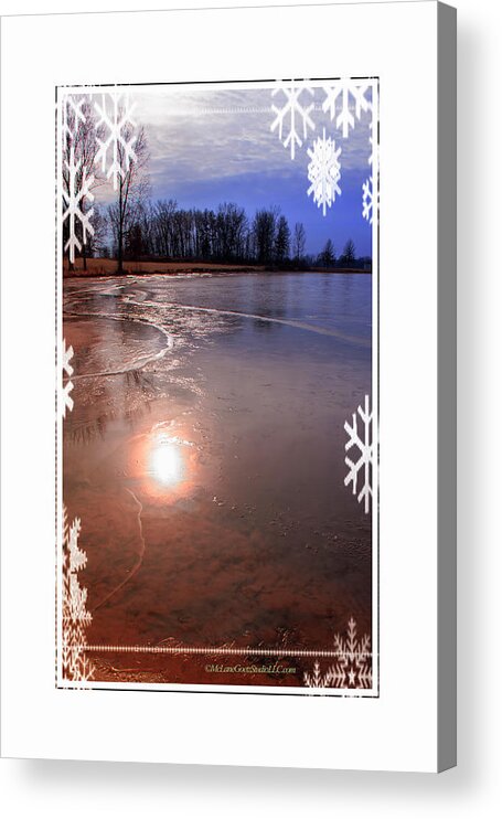 Pattern Acrylic Print featuring the photograph Mi Winter Stoney Creek Washington Michigan by LeeAnn McLaneGoetz McLaneGoetzStudioLLCcom