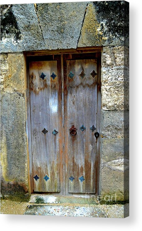 Church Door Acrylic Print featuring the photograph Mission Francisco Church Door by Expressions By Stephanie