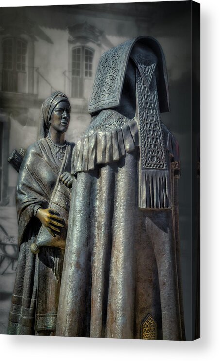Typical Costumes Acrylic Print featuring the photograph Monument to the Mirandese by Micah Offman