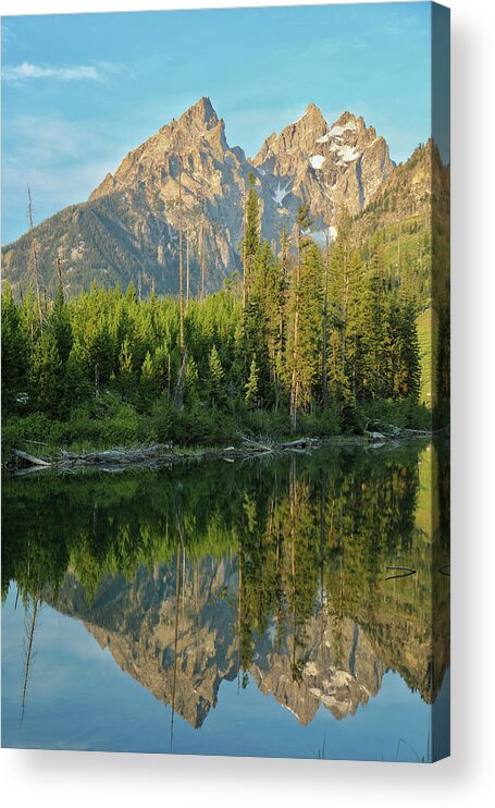 Mountain Acrylic Print featuring the photograph Morning Reflection by Go and Flow Photos