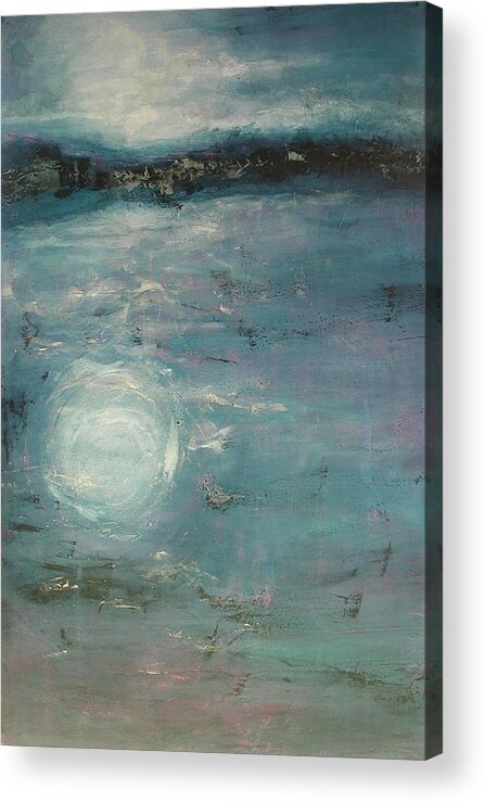 Abstract Acrylic Print featuring the painting Morro Reflections by Valerie Greene