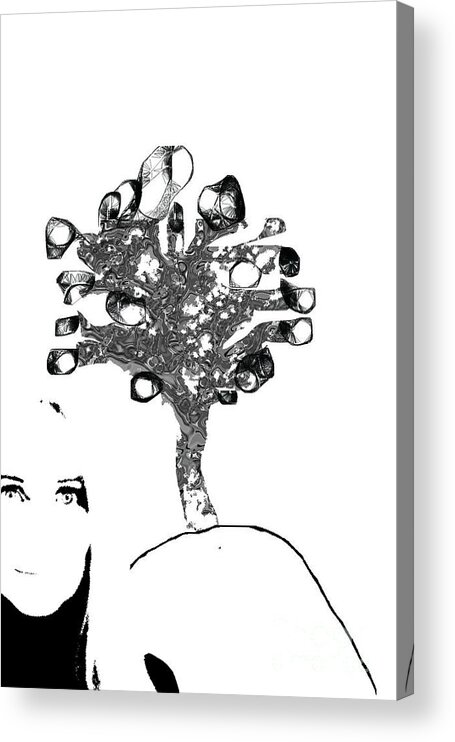 Tree Acrylic Print featuring the digital art My Tree - Series A by Alexandra Vusir