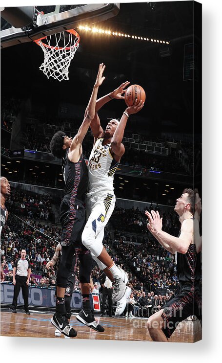 Nba Pro Basketball Acrylic Print featuring the photograph Myles Turner by Nathaniel S. Butler