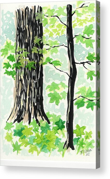 Minnesota Acrylic Print featuring the painting Nerstrand Maples by Tammy Nara