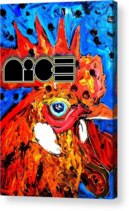 Rooster Acrylic Print featuring the digital art Nice by Neal Barbosa