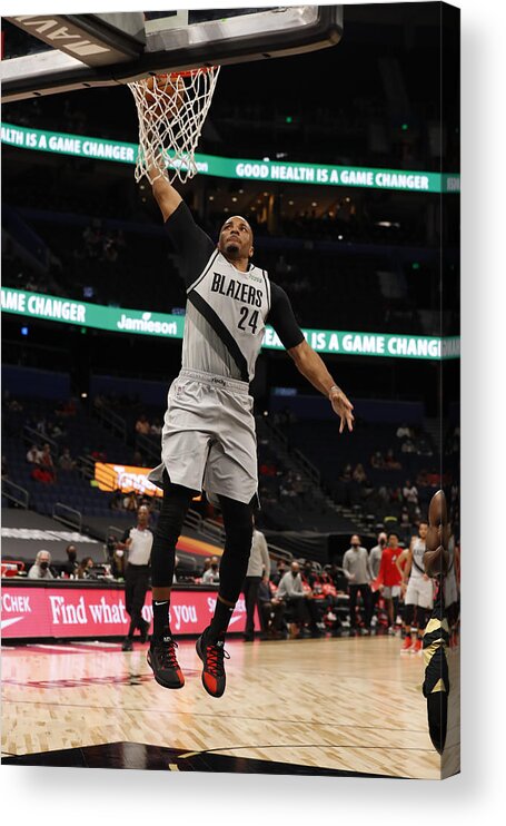 Nba Pro Basketball Acrylic Print featuring the photograph Norman Powell by Scott Audette