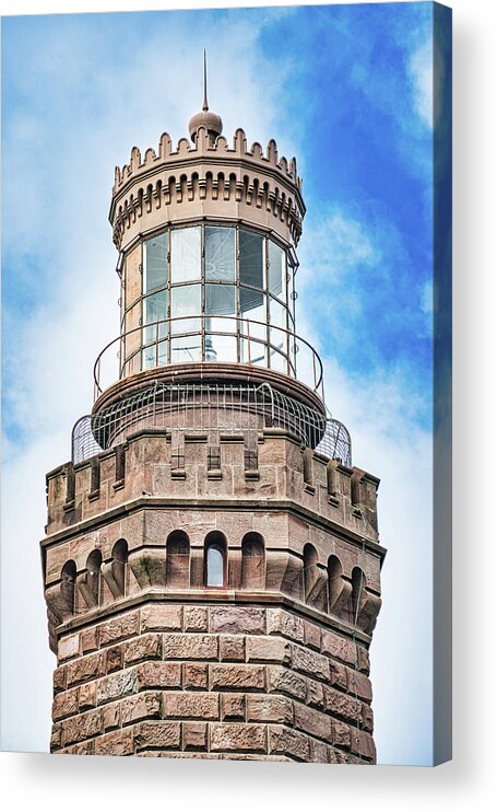 Lighthouse Acrylic Print featuring the photograph North Tower Of Twin Lighthouses by Gary Slawsky