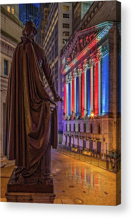 Wall Street Acrylic Print featuring the photograph NYSE NY Stock Exchange Wall Street by Susan Candelario
