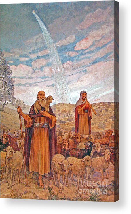 Holy Land Acrylic Print featuring the photograph Bethlehem - O Come Let us Adore Him by Nieves Nitta