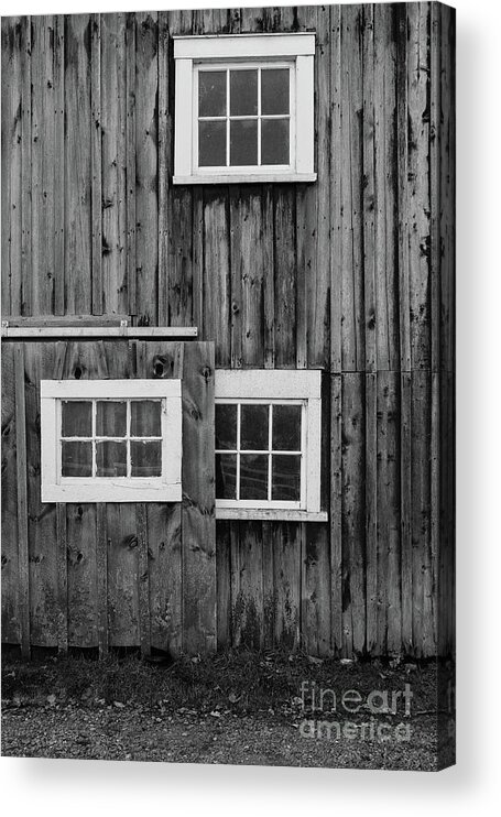 Barn Acrylic Print featuring the photograph Old Vermont Wooden Barn by Edward Fielding
