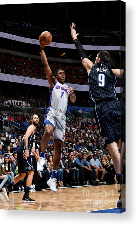 Nba Pro Basketball Acrylic Print featuring the photograph Orlando Johnson by Fernando Medina
