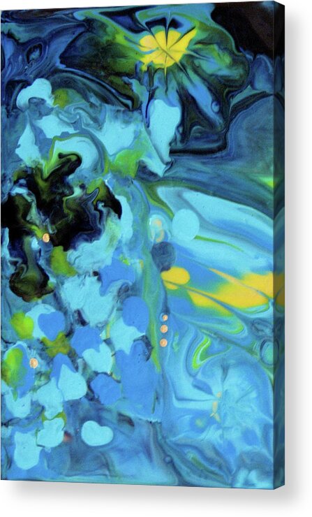 Acrylic Pour Acrylic Print featuring the painting Paint Pour 2 by Corinne Carroll