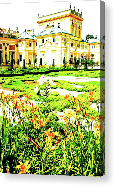 Palace Acrylic Print featuring the photograph Palace In Wilanow In Warsaw, Poland 3 by John Siest