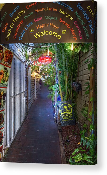 Key West Acrylic Print featuring the photograph Paradise Restaurant Key West by Mark Andrew Thomas