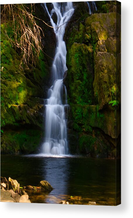 Waterfall Acrylic Print featuring the photograph Park Creek at Sunset by Steph Gabler